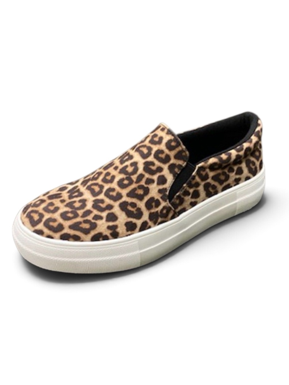 NEW Soda Hike-G Leopard Slip-on Platform Sneakers Black White Womens Sizes NIB